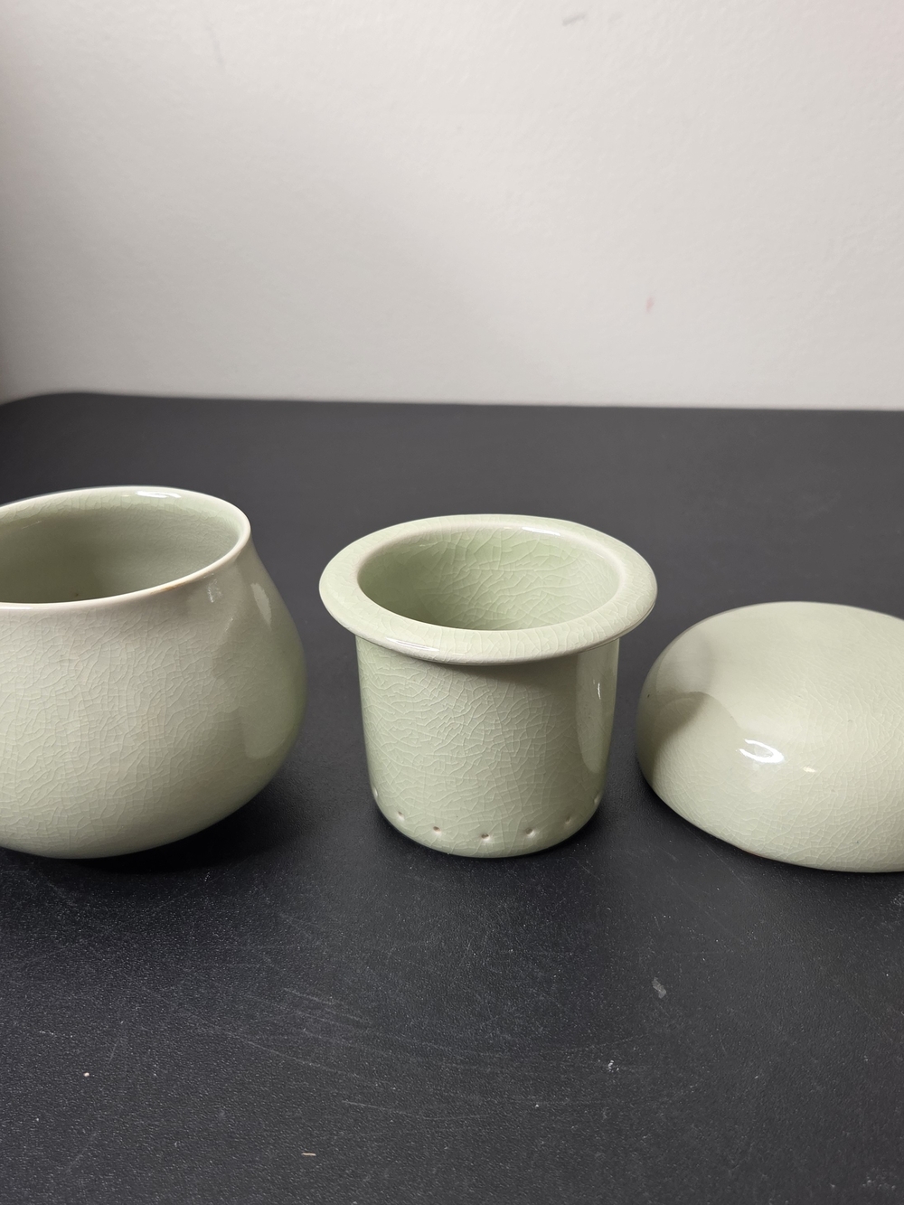 Celadon Crackle 3 Pc Tea Infuser Set